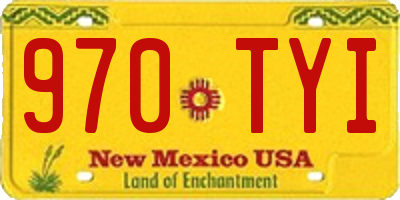 NM license plate 970TYI