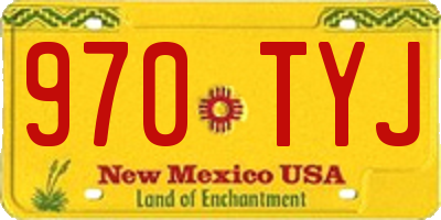 NM license plate 970TYJ
