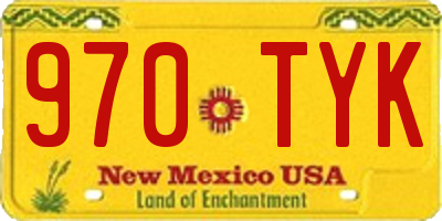 NM license plate 970TYK