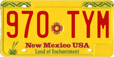 NM license plate 970TYM