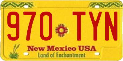 NM license plate 970TYN