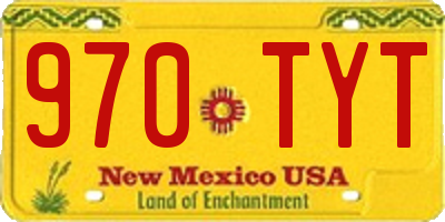 NM license plate 970TYT