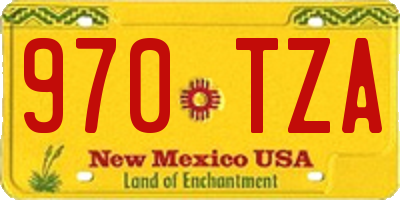 NM license plate 970TZA