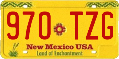 NM license plate 970TZG
