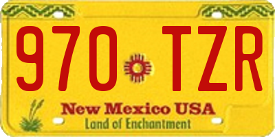 NM license plate 970TZR