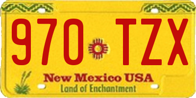 NM license plate 970TZX