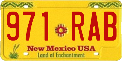 NM license plate 971RAB