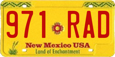 NM license plate 971RAD