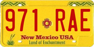 NM license plate 971RAE