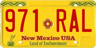 NM license plate 971RAL