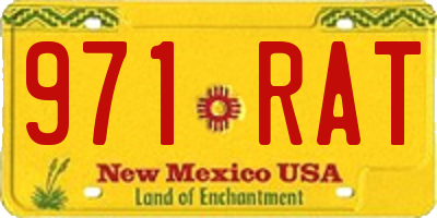 NM license plate 971RAT