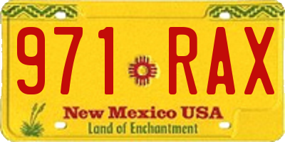 NM license plate 971RAX