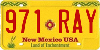NM license plate 971RAY