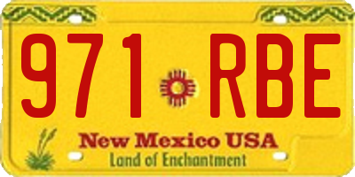NM license plate 971RBE