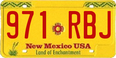 NM license plate 971RBJ