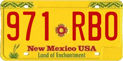 NM license plate 971RBO