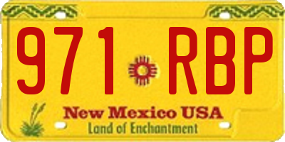 NM license plate 971RBP