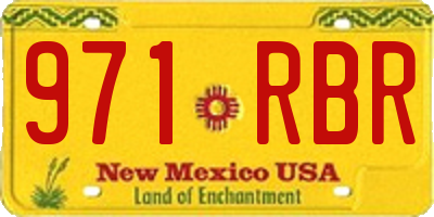 NM license plate 971RBR