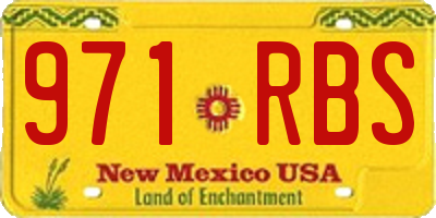 NM license plate 971RBS