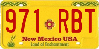 NM license plate 971RBT