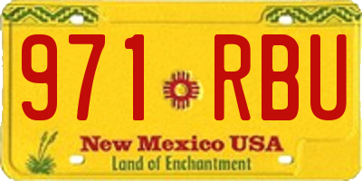 NM license plate 971RBU