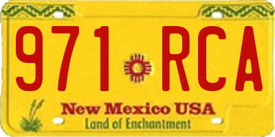 NM license plate 971RCA