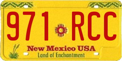 NM license plate 971RCC