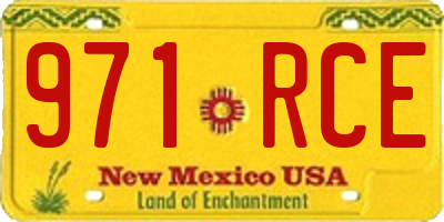 NM license plate 971RCE