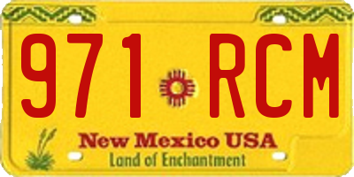 NM license plate 971RCM