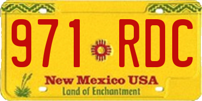 NM license plate 971RDC