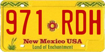 NM license plate 971RDH