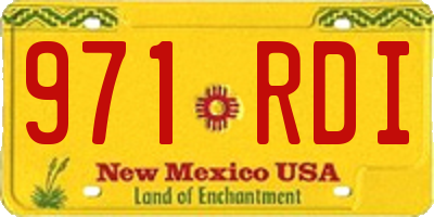 NM license plate 971RDI