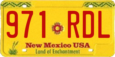 NM license plate 971RDL