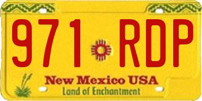 NM license plate 971RDP