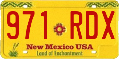 NM license plate 971RDX