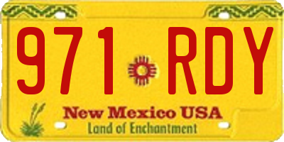 NM license plate 971RDY