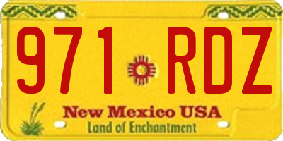 NM license plate 971RDZ