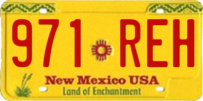 NM license plate 971REH