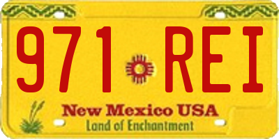 NM license plate 971REI