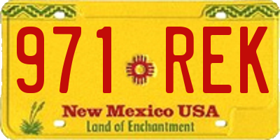 NM license plate 971REK