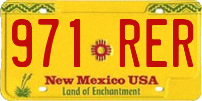 NM license plate 971RER