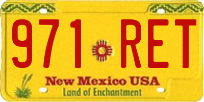 NM license plate 971RET