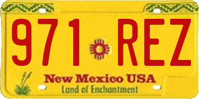 NM license plate 971REZ