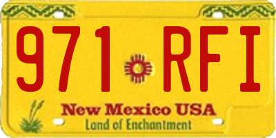 NM license plate 971RFI