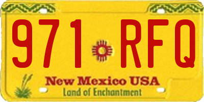 NM license plate 971RFQ