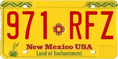 NM license plate 971RFZ
