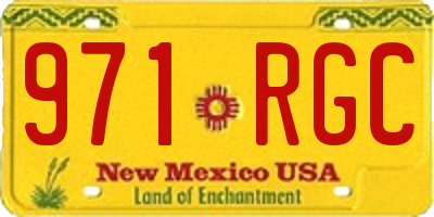NM license plate 971RGC
