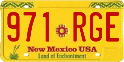 NM license plate 971RGE