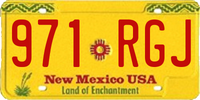 NM license plate 971RGJ