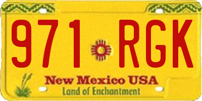 NM license plate 971RGK